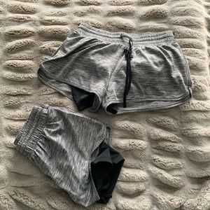 Grey workout shorts